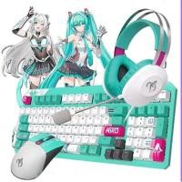 ราคา [Miku] Hatsune Mikuร่วมแบรนด์Asus Sky Selectionมินิคีย์บอร์ดไร้สายการเชื่อมต่อสามโหมดเมาส์ชุดหูฟังเกม (53603679829)