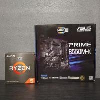 ราคา CPU (ซีพียู) AMD RYZEN 5 5500 3.6 GHz (6C/12T) + ASUS PRIME B550M -K (DDR4) ( AM4) (M-ATX) มือ2 (มีกล่อง) ใช้งานปกติ (28766423964)