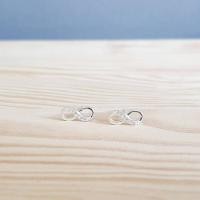 ราคา Minimalist925 ต่างหู Infinity ประดับพลอย CZ เงินแท้ (7172989367)