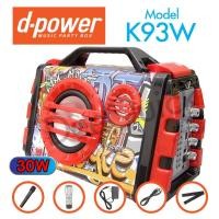 ราคา D-POWER K93W ลำโพงบลูทูธ คาราโอเกะ พร้อมไมค์ลอย 30W (2018138138)