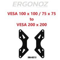 ราคา Adapter VESA 100 / 75 ไป VESA 200 (200x200) Ergonoz ตัวแปลงขนาด VESA Mount ของแขนจับจอ/ขาตั้งจอหรือทีวี (EGN-ACC13) (27565212231)