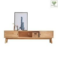 ราคา Evergreen Furniture ชั้นวางทีวีไม้ยางพาราแท้ทั้งตัว ตู้วางทีวี ชั้นวางทีวีมินิมอล TV G-1840 (7737213291)