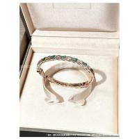 ราคา สร้อยข้อมือ Serpenti Viper BVLGARI สไตล์มรกตและมุกขาวแมทเธอร์ออฟ펄ประดับเพชร คลอดด้วยทองคำขาว 18K (52757970241)