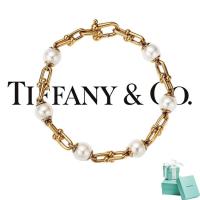 ราคา Tiffany Luxury Casual Jewelry Accessories (รวมกล่องบรรจุภัณฑ์) - สร้อยข้อมือโซ่หรูหราคุณภาพสูง ชุดทอง 18K พร้อมไข่มุกน้ําจืด (40129543631)