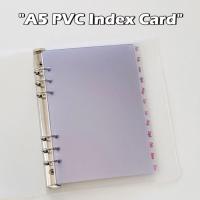 ราคา 12 ชิ้น A5 ขนาดหลวม PVC Index Card Divider Binder ด้านข้างเดือนเริ่มต้น Gold Stamping การพิมพ์ดัชนีหน้า (40264859189)