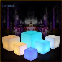 ราคา LIVI เรืองแสงสแควร์สตูลไฟ LED สําหรับเก้าอี้ที่นั่งกันน้ําชาร์จเก้าอี้นั่งสตูลอเนกประสงค์ Ligh (43505747511)