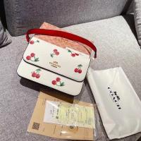 ราคา Coach Brynn Flap crossbody with cherry canvas งานเกรดไฮเอนด์ ลายเชอร์รี่ลายใหม่ในช้อป สะพายได้สองแบบ​ พร้อมกล่อง​ (19540186752)