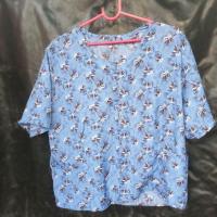 ราคา (#0C4)แขนสั้นเสื้อคอกระเช้าลายดอก เสื้อคนแก่ Size XL=ขนาด อก= 46" , ยาว=44" (19920482872)