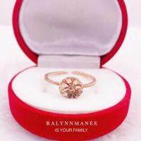 ราคา S6412 แหวนรูปดอกไม้ ( Silver Ring ) ตัวเรือนเงินแท้925 ชุบพิงค์โกลด์ งานฟรีไซส์ (12393528274)