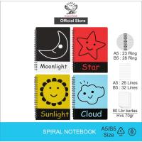 ราคา TOMEX Spiral Notebook / Notebook Diary Spiral Notebook A5 / B5 80 แผ่น (50552748739)