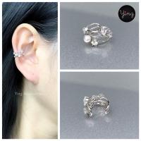 ราคา Ear Cuff งานเพชร&มุก น่ารัก สีเงิน (1 ชิ้น) (11242236468)