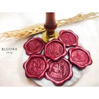 ราคา Wax Seal ครั่งสำเร็จรูปสีแดงลายงานแต่ง พร้อมกาวในตัว ติดง่าย หรูหรา คลาสสิก (สีไวน์แดง) (47950421538)