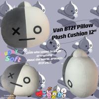 ราคา หมอน Van BT21 สินค้ามือ2 สวยมาก เนื้อนุ่มๆแน่นๆ สภาพดี Van BT21 Pillow Plush Cushion 30cm (12") (29267040849)