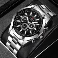 ราคา VAVA VOOM, Quartz Student Calendar Mens Waterproof Steel Band Watch (54855884680)