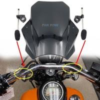 ราคา For Kawasaki VULCAN 900 CLASSIC CUSTOM Z900RS Moto Windscreen Adjustable Universal Windshield Spoil (54255223563)