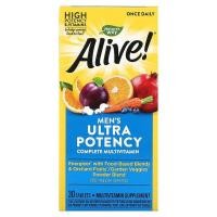 ราคา Nature's Way,Alive! Men's Ultra Potency Complete Multivitamin, 30,60 Tablets วิตามินและแร่ธาตุรวม ผัก ผลไม้ในเม็ดเดียว (15329819631)