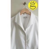 ราคา เสื้อเชิ้ตสีขาวลายในตัว Brand TALBOTS Size 14 สภาพ 100 % ❗ (สั่งป้ายวงกลมต่างสี รบกวนสั่งคนละออเดอร์) (42170711611)