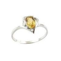 ราคา TANITTgems แหวนเงินแท้ประดับพลอยซิทรินแท้ SR007 - Yellow (5071095306)