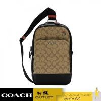 ราคา NEW กระเป๋าคาดอก COACH C8356 GRAHAM PACK IN COLORBLOCK SIGNATURE CANVAS (QBTUI) (29919466155)