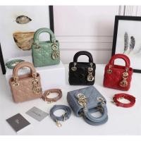 ราคา กระเป๋า Lady D Super Mini Dior CD 2021 แบบจำกัด Tanabata ลายหมากรุก หนังคุณภาพ สะพายข้างคลัทช์ (58108307033)