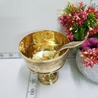 ราคา Brass byfa ขันพานลายดอกบัวขนาด 7 นิ้ว ขันทองเหลือง พานรองทองเหลืองตอกลาย ทัพพี ขนาด 9.5 นิ้วจ.จ. (5418961557)