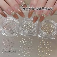 ราคา 2กระพริบมินิเพทายแชมเปญด้านล่างแบนเพชรอุปกรณ์แต่งเล็บสแควร์ ทําเอง แหวนเพชรตกแต่งเล็บ (48357100358)