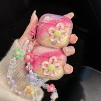 ราคา พร้อมส่ง เคสหูฟัง ลาย ดอกไม้รุ้งชมพู เคสAirpods รุ่น Airpods 1/2 pro pro2 gen gen2 gen3 Airpods3 Airpods4 (25897279895)