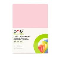 ราคา กระดาษสีถ่ายเอกสาร A4 สีชมพู 80 แกรม (500 แผ่น) ONE Copy color paper A4 pink 80 grams (500 sheets) ONE (6558594728)