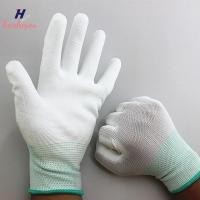 ราคา <haohiyou> 1 คู่ถุงมือป้องกันไฟฟ้าสถิต Anti Static ESD ถุงมือทํางานอิเล็กทรอนิกส์ pu เคลือบปาล์มเคลือบนิ้ว PC Antiskid สําหรับป้องกันนิ้ว Nice (44857869549)