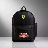 ราคา Capilari - กระเป๋าเป้สะพายหลังโรงเรียนชายและหญิง Stylish Backpacker F1 Ferrari Racing Car Team CUT 025 สีดํา (49853465883)