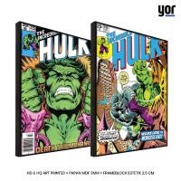 ราคา 70s Hulk Comic Cover Poster Premium Frameblock Frame - Retro Marvel Comic Wall Display (48806611284)