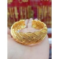 ราคา #กำไลเศษทองหุ้มลายเปียปรับได้ (24520776613)