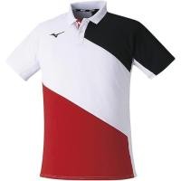 ราคา Mizuno Tennis Wear Game Shirt Sticky Red Dinah Motion Fit 62JA2007 White x Chinese L (40729150243)