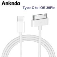 ราคา Ankndo 30pin หญิง USB-C ชาร์จวันที่สาย Type-C ถึง iOS 30pin หญิงสําหรับ i/Phone 3/4 i-Pad 1/2/3 30pin สายไฟ (26503405829)