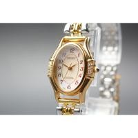 ราคา Vtg [Near MINT] Seiko Exceline 1F21-5F50 Gold Shell Diamonds 22mm Ladies Watch (48757689152)