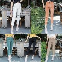 ราคา กางเกงลูกฟูกยืด สีมาเพิ่ม งานทรงกระบอกเล็ก ผ้าลูกฟูก เอวสูงกระดุมผ้ายืด กระชับเอวสุด (9950750579)