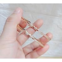 ราคา Xuping premium New (วงกลมเล็ก) กําไลข้อมือเรียบหรู กันสนิม (ของแท้เหมือนทองแท้) (28838172289)