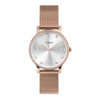 ราคา TIMEX TW2W19200 Transcend นาฬิกาข้อมือผู้หญิง สายสแตนเลส สีโรสโกลด์ หน้าปัด 34 มม. (24602036245)