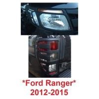 ราคา สีดำด้าน ครอบไฟหน้า ครอบไฟท้าย ฟอร์ด เรนเจอร์ 2012 - 2015 FORD RANGER PX T6 ครอบไฟหน้ารถ ครอบไฟท้ายรถ ของแต่ง (28528748945)