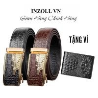 ราคา (แถมกระเป๋าสตางค์จระเข้) เข็มขัดหนังแท้ลายจระเข้หัวเข็มขัดอัตโนมัติ-ฟรีกระเป๋าสตางค์หนังจระเข้มีซิป (56506484491)