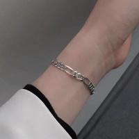 ราคา UT shop สร้อยข้อมือคู่รัก stainless steel แฟชั่น สไตล์เกาหลี ข้อมือโซ่ ฮิปฮอป 2025 new (26786462325)