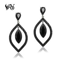 ราคา VEYO Trendy Round Rhinestone Hollow Crystal Drop Earrings Party dress Dangle Earrings for Women Fashion Jewelry (41775660805)