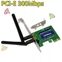 ราคา Dual Band 300Mbps WiFi PCIe Wireless Wifi Wifi Wifi 2.4G 802.11ac Wi-Fi สำหรับ PC (4951357977)