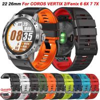 ราคา สำหรับ coros vertix 2S สายนาฬิกา QuickFit 22 26มม. สายนาฬิกาซิลิโคนสร้อยข้อมือ Correa (26908998324)