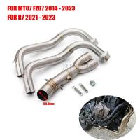 ราคา For YAMAHA MT 07 FZ 07 MT07 FZ07 2014 - 2023 R7 2021 - 2023 Full System Motorcycle Exhaust pipe fit (47052306014)