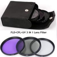 ราคา 49MM 52MM 55MM 58MM 62MM 67MM 72MM 77MM 3 in 1 Lens Filter Set with Bag UV+CPL+FLD for Cannon for Nikon for Sony Camera (21194862484)