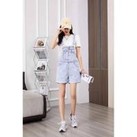 ราคา ชุดเอี้ยมขาสั้น ยีนส์ ขาพับแต่งขาดมีกระเป๋าด้านหน้า (23739721798)