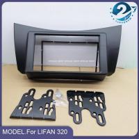 ราคา Radio Fascia Plate Frame Fit For LIFAN 320 2008-2014 2 Din Bracket DVD Player Fascia Car Stereo Rad (47454682301)