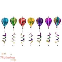 ราคา IMIHAN1 Rainbow Hot Air บอลลูน,หมุนเลื่อมขนาดยักษ์ WIND Spinners, Wind Twister 4X บอลลูนวัสดุพลาสติก 43.3 นิ้วความสูง Pinwheels Yard ตกแต่ง (55907026607)