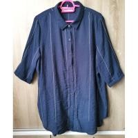ราคา F463เสื้อเชิ๊ตผ้าไหมสีน้ำเงินสาวอวบ (28060106174)